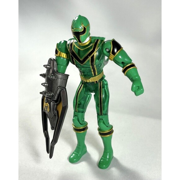 Green Power Ranger Action Figure Mystic Force Crystal 2005 BANDAI 5.5" - Picture 3 of 9